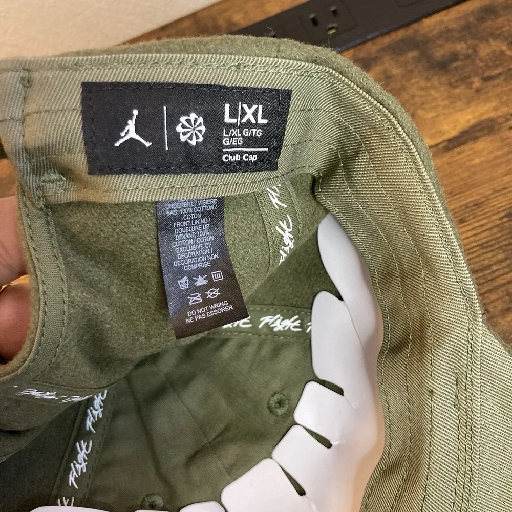 Nike Flight Fly‎ Green Unstructured Wool Blend Adjustable Cap Hat Adult L/XL NWT